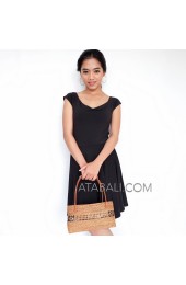 women fashion handbags rattan ata unique style coco button